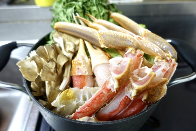 豊富な海の幸を食卓で